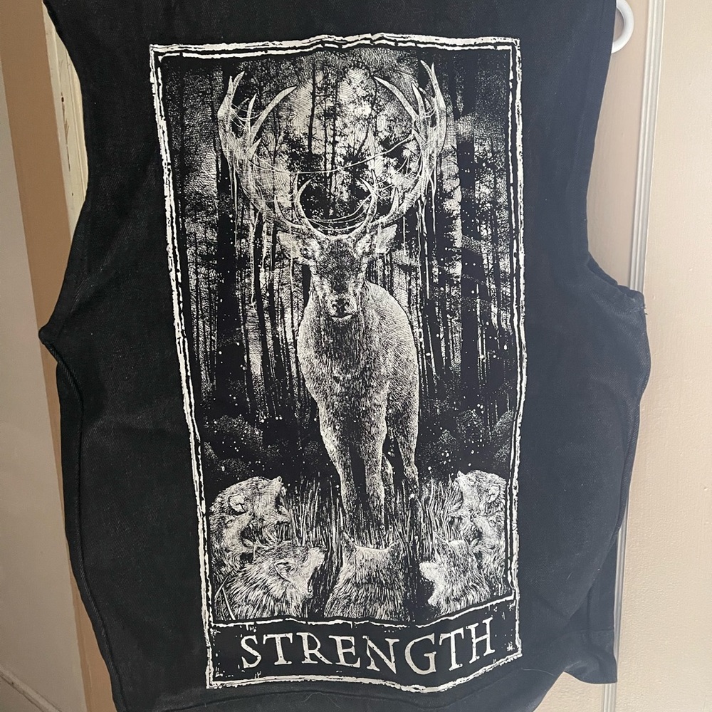 Custom biker vest barely worn